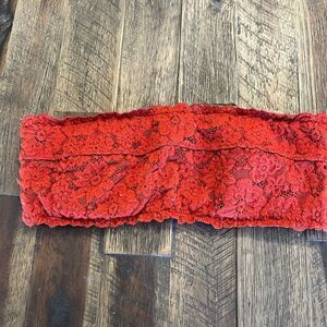 Aerie 34b lace bralette under wired rust colored bandeau